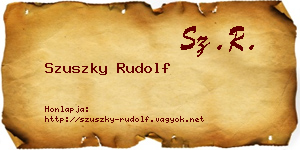 Szuszky Rudolf névjegykártya