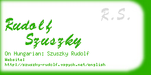 rudolf szuszky business card